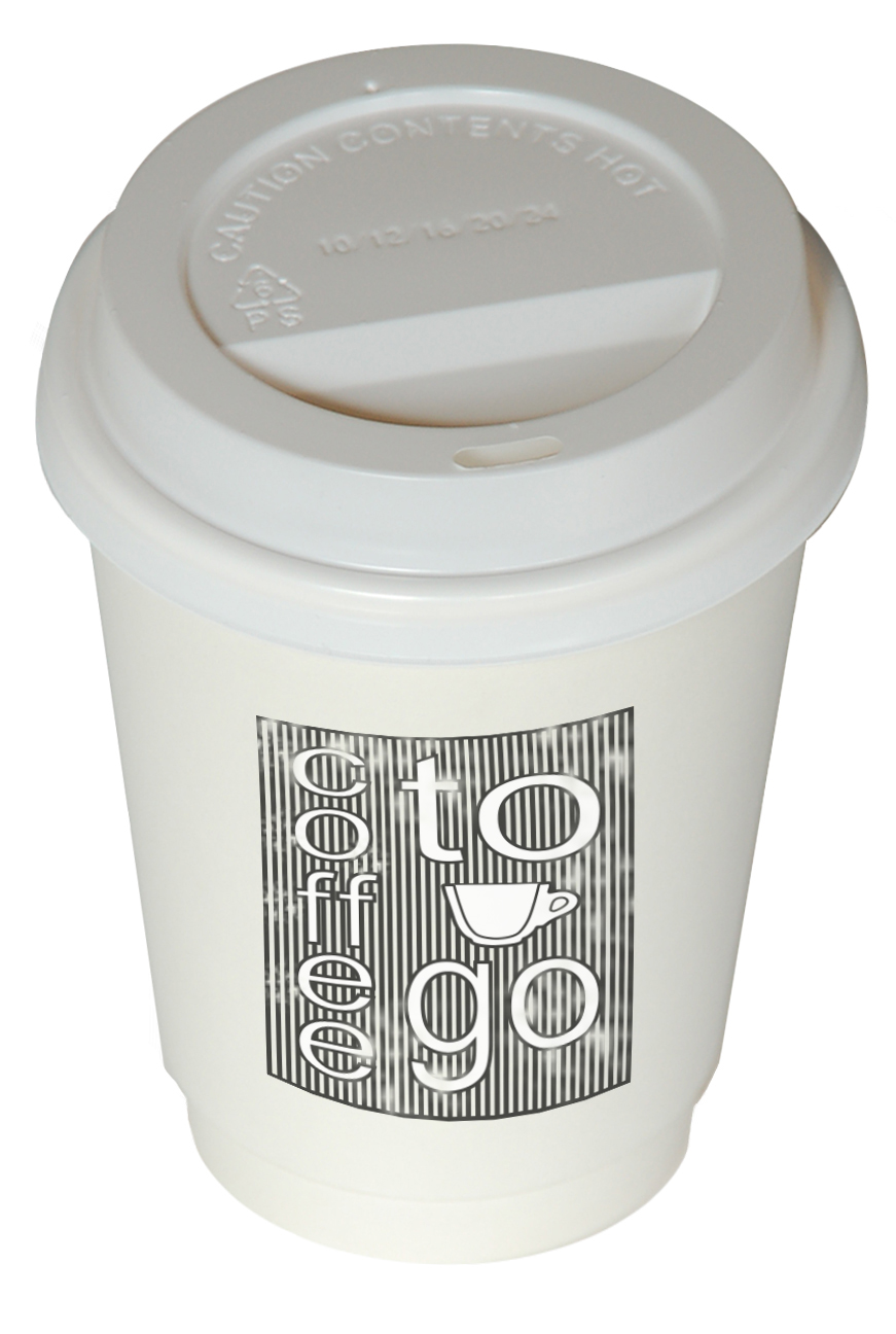 To Go Cup Papier 1000 Stk weiss & Deckel 300ml