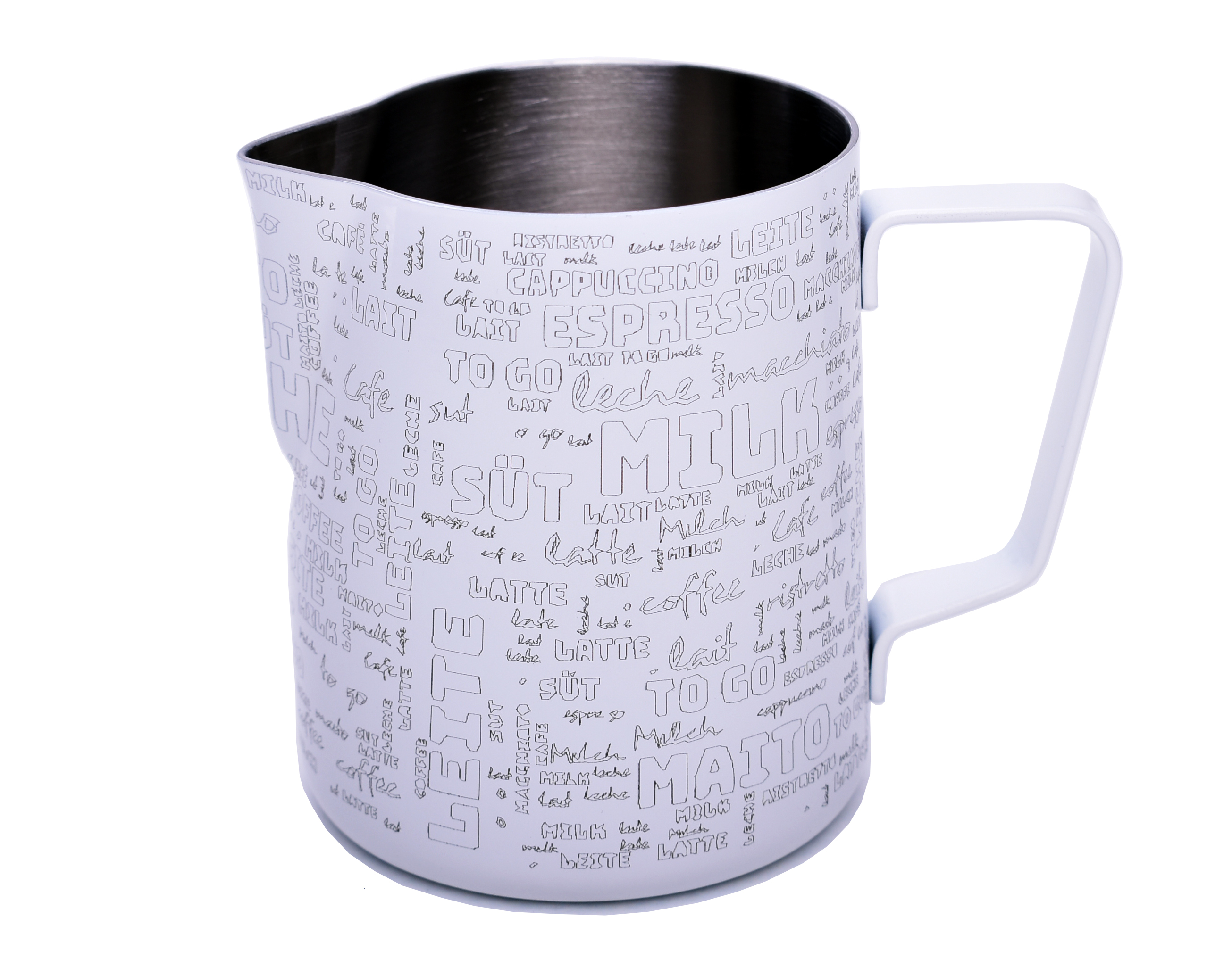 JOEFREX Milchkännchen mit Pulverbeschichtung TEXT MILK